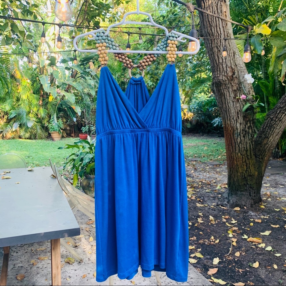 C. Graffitti Blue Dress Casual. Size S